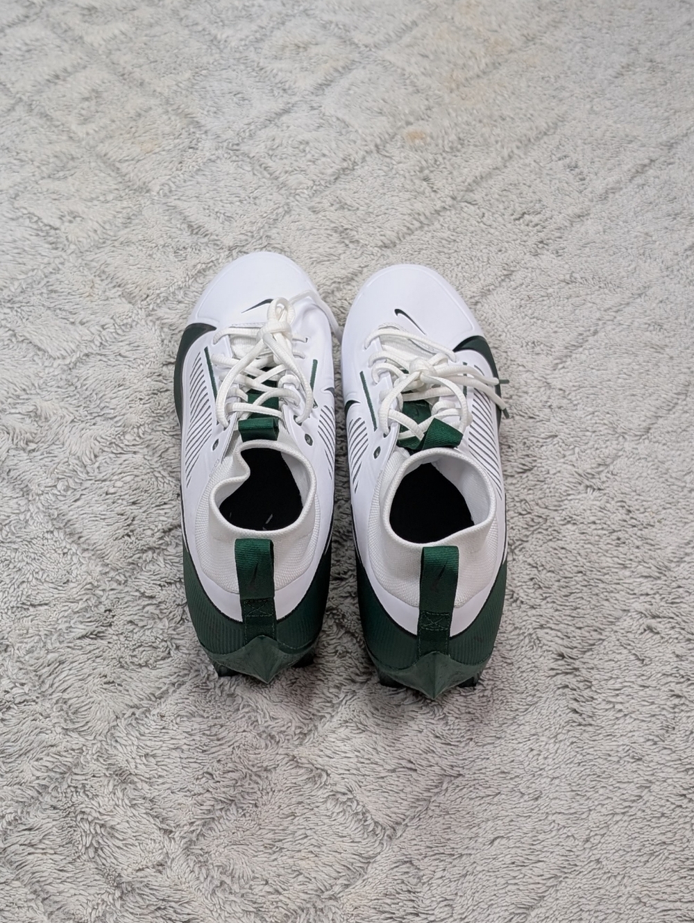 Nike Vapor Edge Pro 360 2 TB White Green Fir Football Cleats Mens 13 FQ4044-101 - Picture 4 of 7